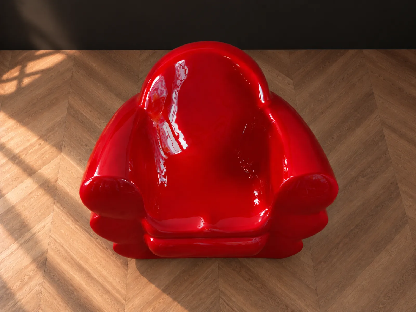 Mobilier sculptural DR ÉDITIONS vu du dessus