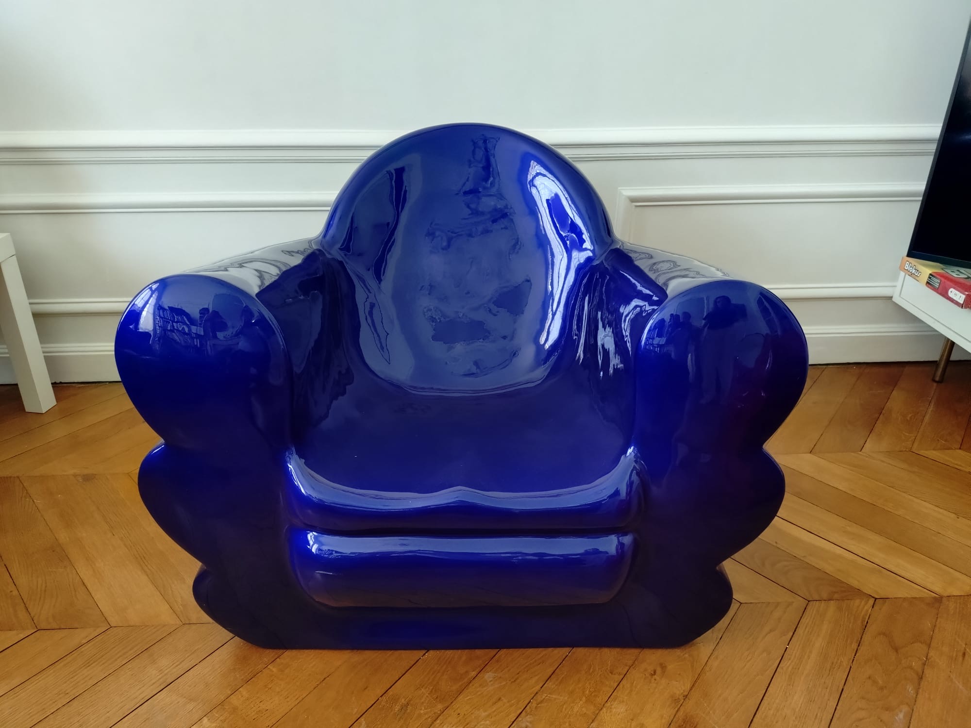 Fauteuil DR — Bleu, vue face
