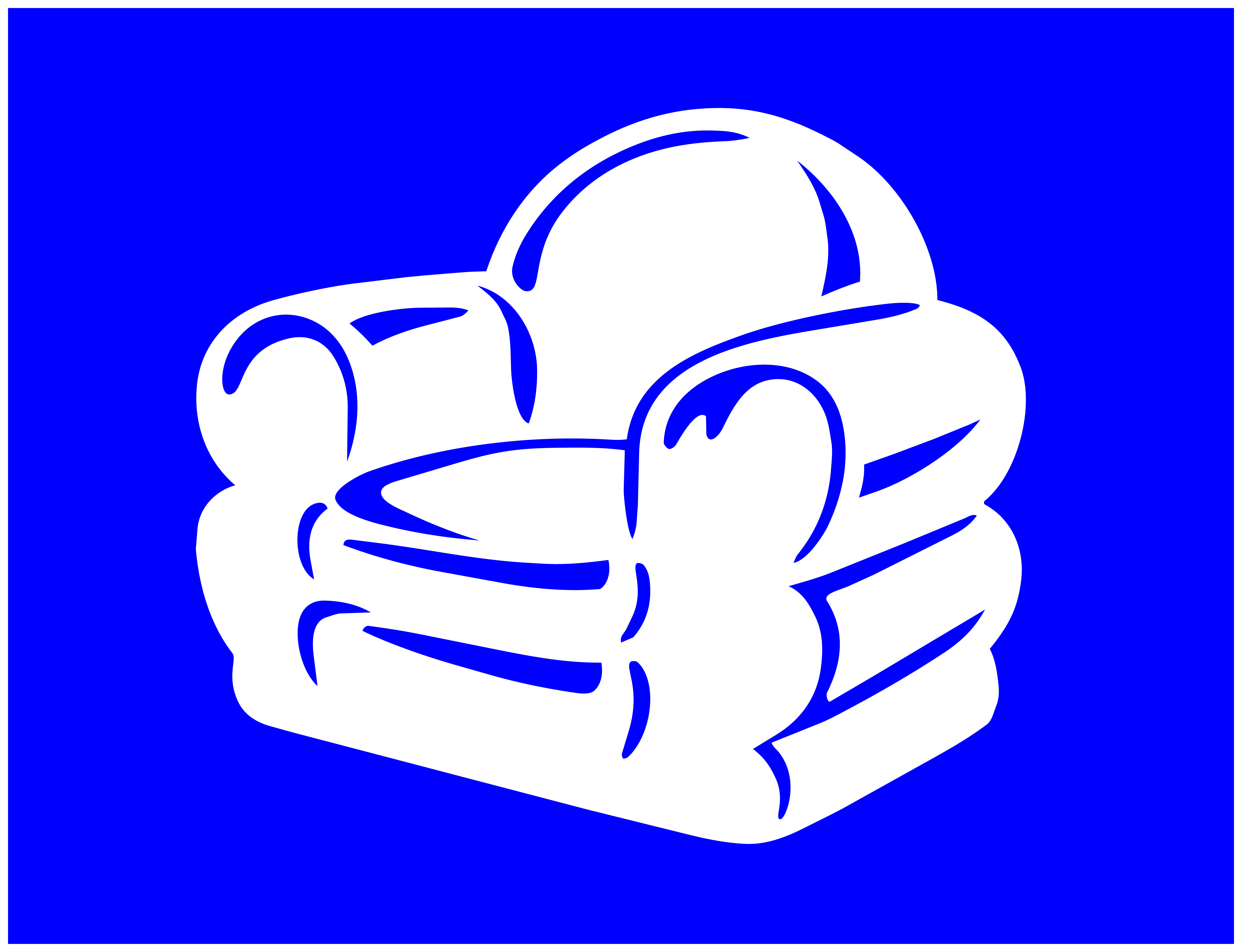 Fauteuil DR — Bleu, vue côté