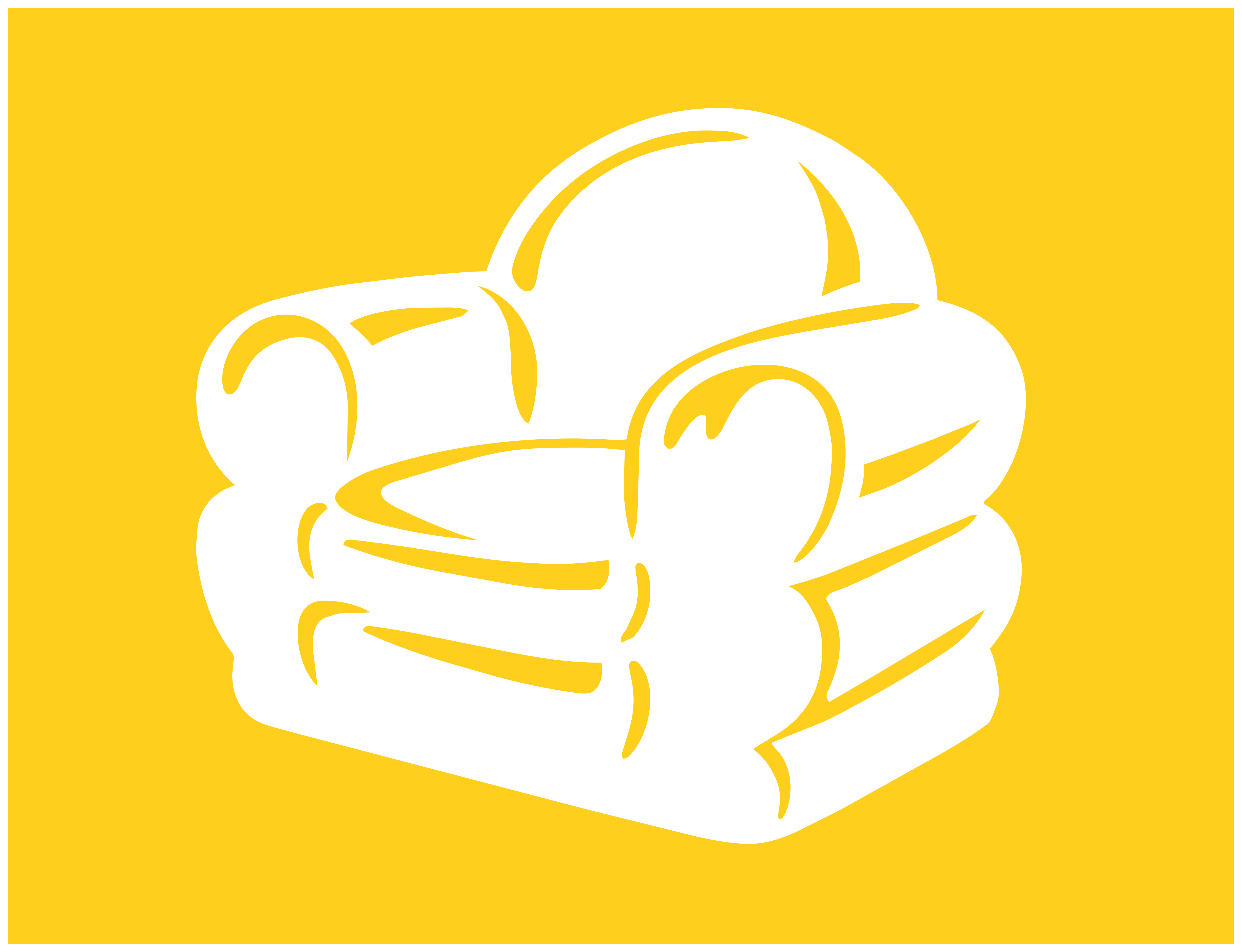 Fauteuil DR — Jaune, vue côté