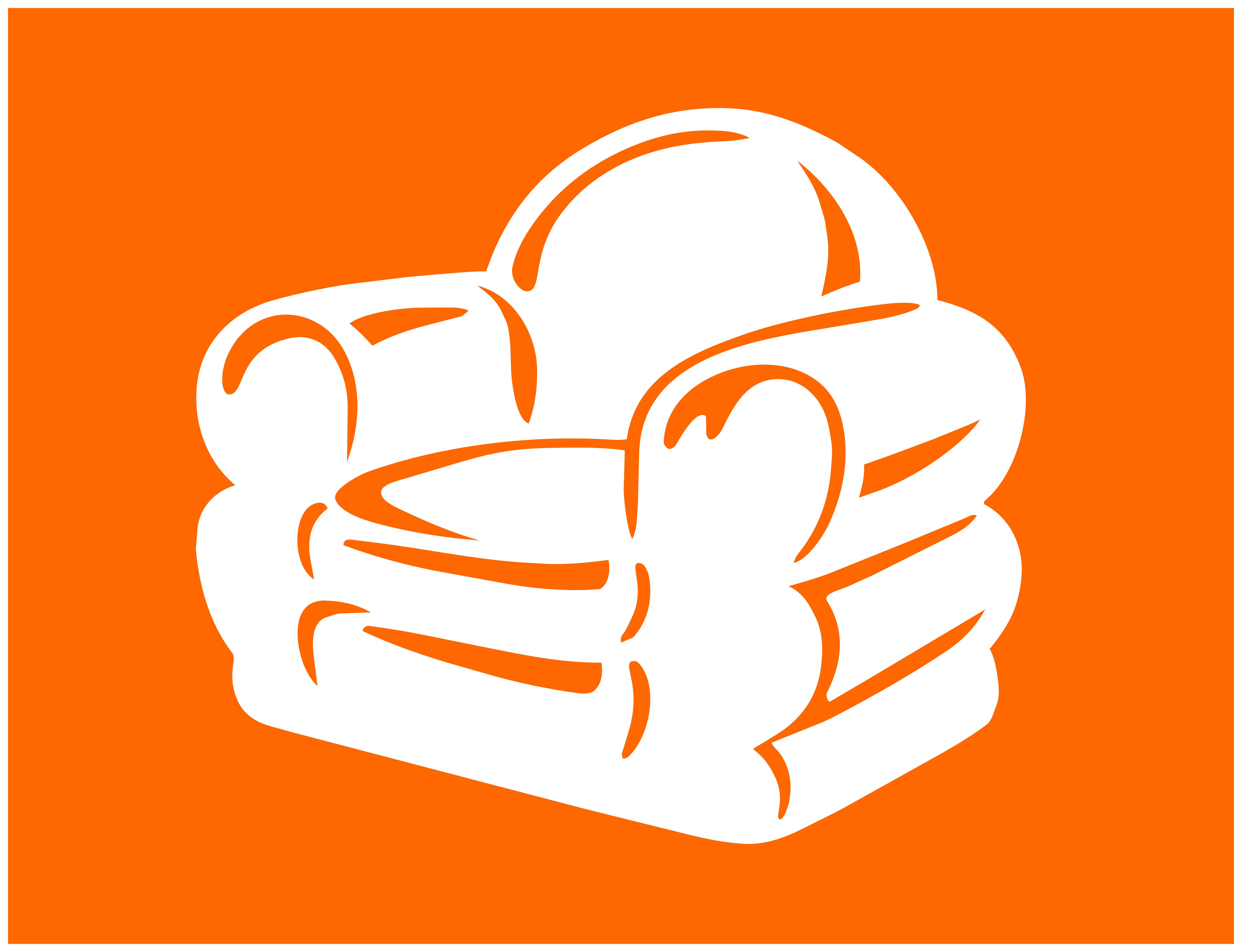 Fauteuil DR — Orange, vue côté